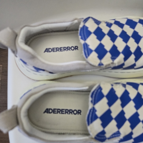 Ader Error Men's Log Lad Blue / White Slip On Sneakers - Picture 6 of 9